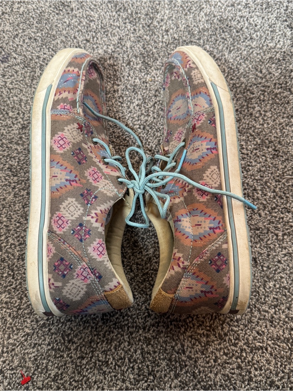 Twisted X Hooey Womens 9.5 Aztec Southwest Canvas Loper Shoes - Picture 6 of 8
